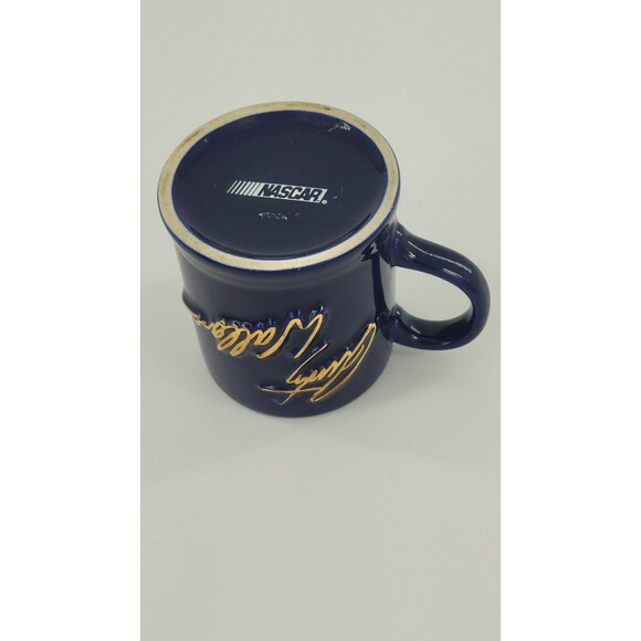 NASCAR Mug Rusty Wallace #2 Embossed Blue Gold Signature Coffee Tea Cup 12oz - Picture 2 of 10